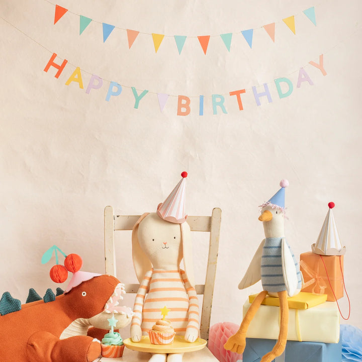 Pastel Stripe Party Hats