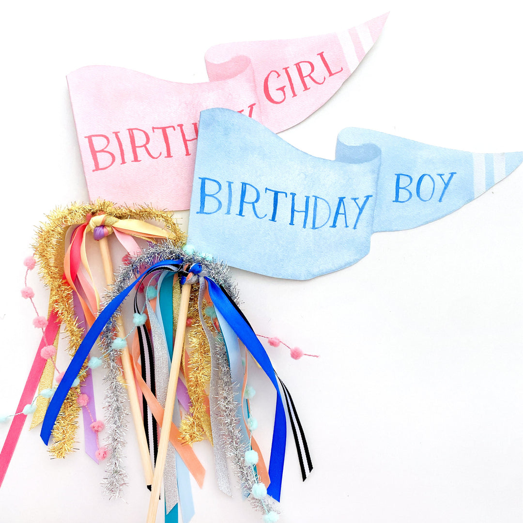 Birthday Boy Party Pennant Cami Monet Party Pennants Birthday Boy Party Pennant Bonjour Fete - Party Supplies