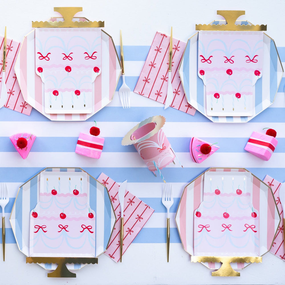 FANCY CAKE PLATES Meri Meri Plates FANCY CAKE PLATES Bonjour Fete - Party Supplies