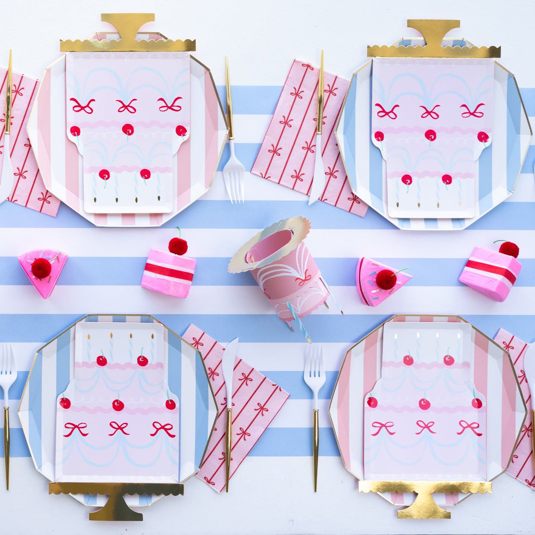 FANCY CAKE PLATES Meri Meri Plates FANCY CAKE PLATES Bonjour Fete - Party Supplies