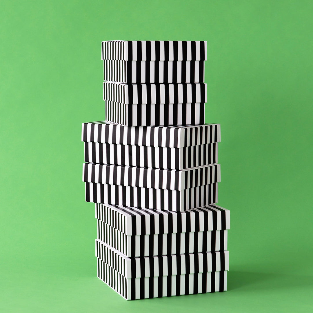 Black Striped Riser for Desserts- Bonjour Fete Party Supplies