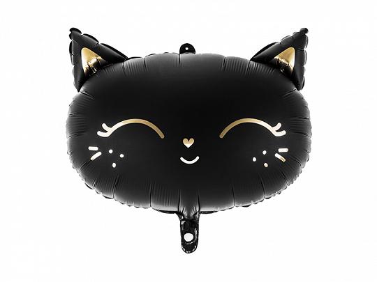 BLACK CAT FACE BALLOON Party Deco Halloween Balloons Bonjour Fete - Party Supplies