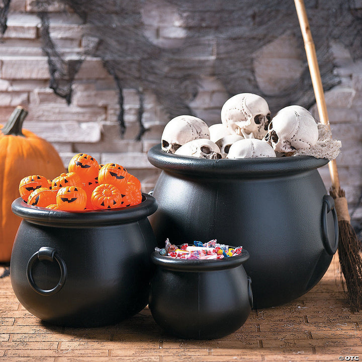 BLACK CAULDRON HALLOWEEN DECORATION Fun Express Bonjour Fete - Party Supplies