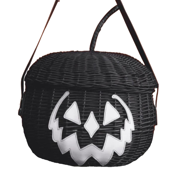BLACK JACK-O-LANTERN PICNIC BASKET Bonjour Fete Bonjour Fete - Party Supplies