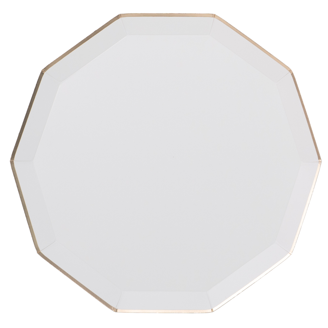 BLANC WHITE PREMIUM DINNER PLATES Bonjour Fete Bonjour Fete - Party Supplies