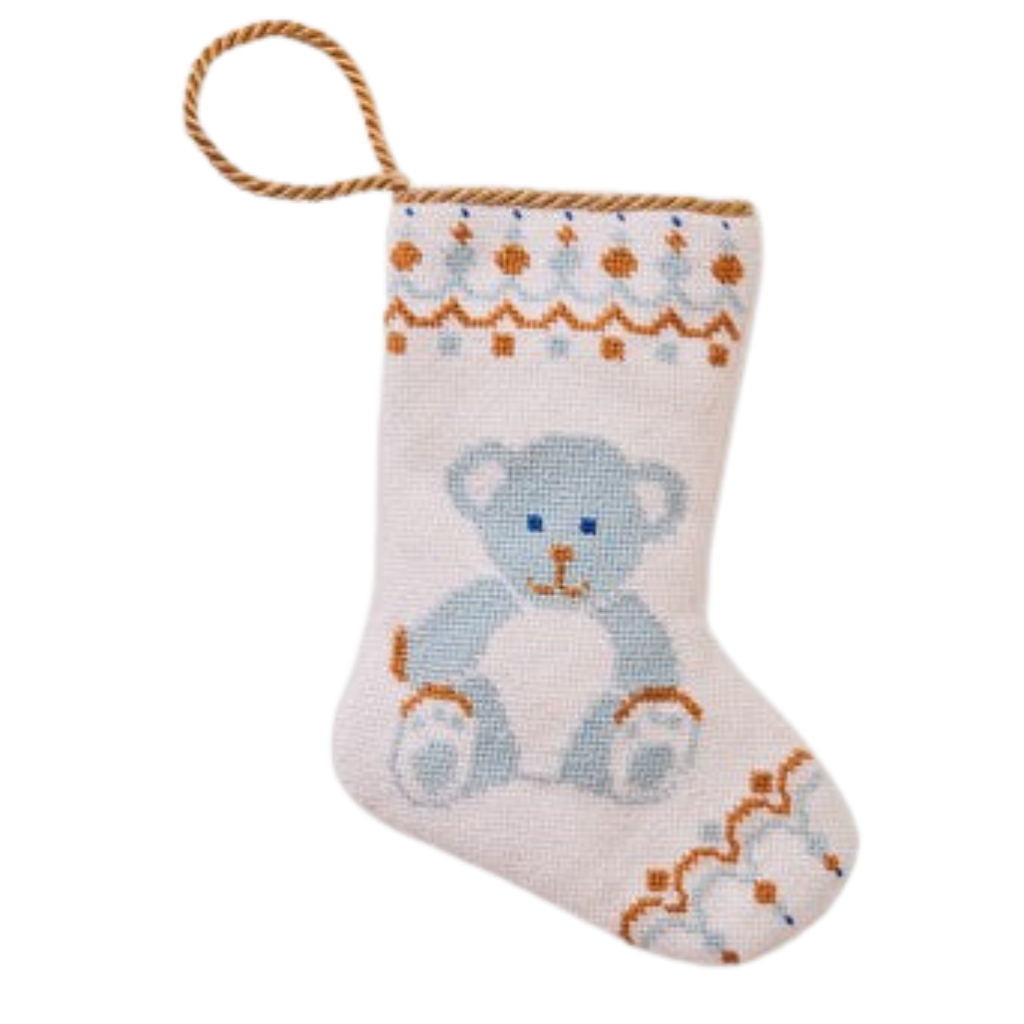 Blue Bear Bauble Stocking Bonjour Fete Party Supplies Tree Skirts & Stockings