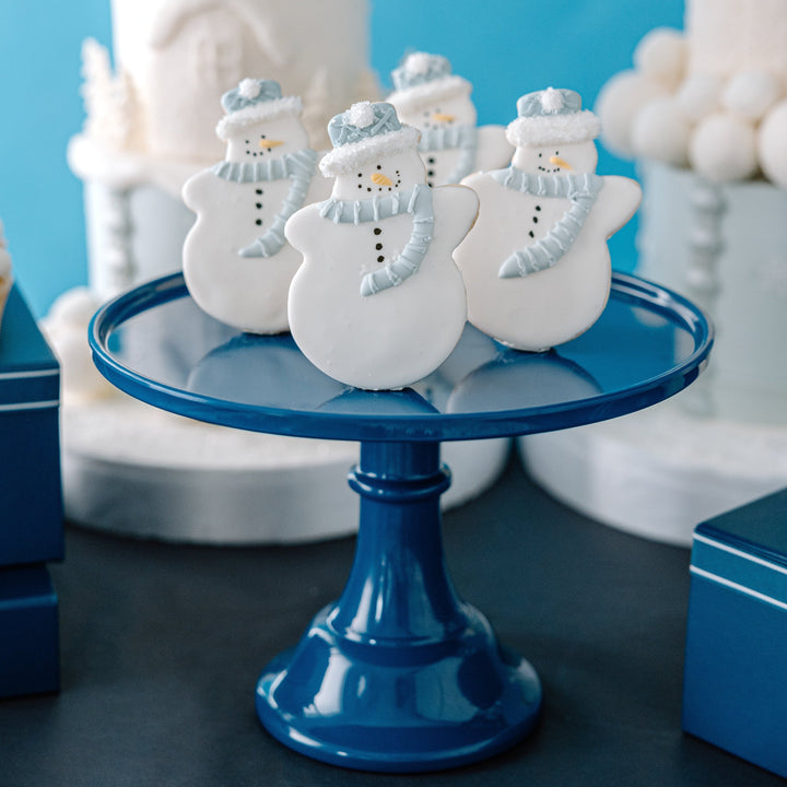 LARGE MIDNIGHT BLUE PEDESTAL MELAMINE CAKE STAND Bonjour Fete Cake Stand LARGE MIDNIGHT BLUE PEDESTAL MELAMINE CAKE STAND Bonjour Fete - Party Supplies