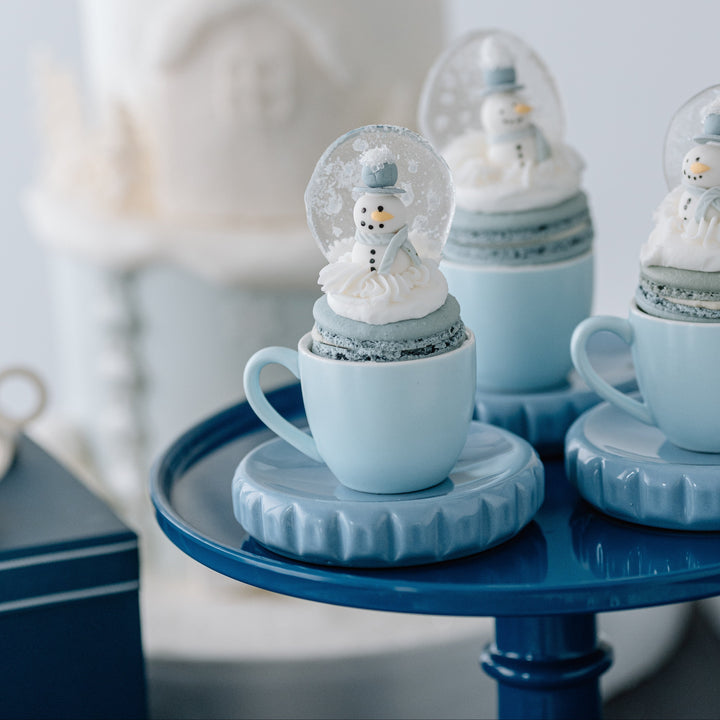 LARGE MIDNIGHT BLUE PEDESTAL MELAMINE CAKE STAND Bonjour Fete Cake Stand LARGE MIDNIGHT BLUE PEDESTAL MELAMINE CAKE STAND Bonjour Fete - Party Supplies