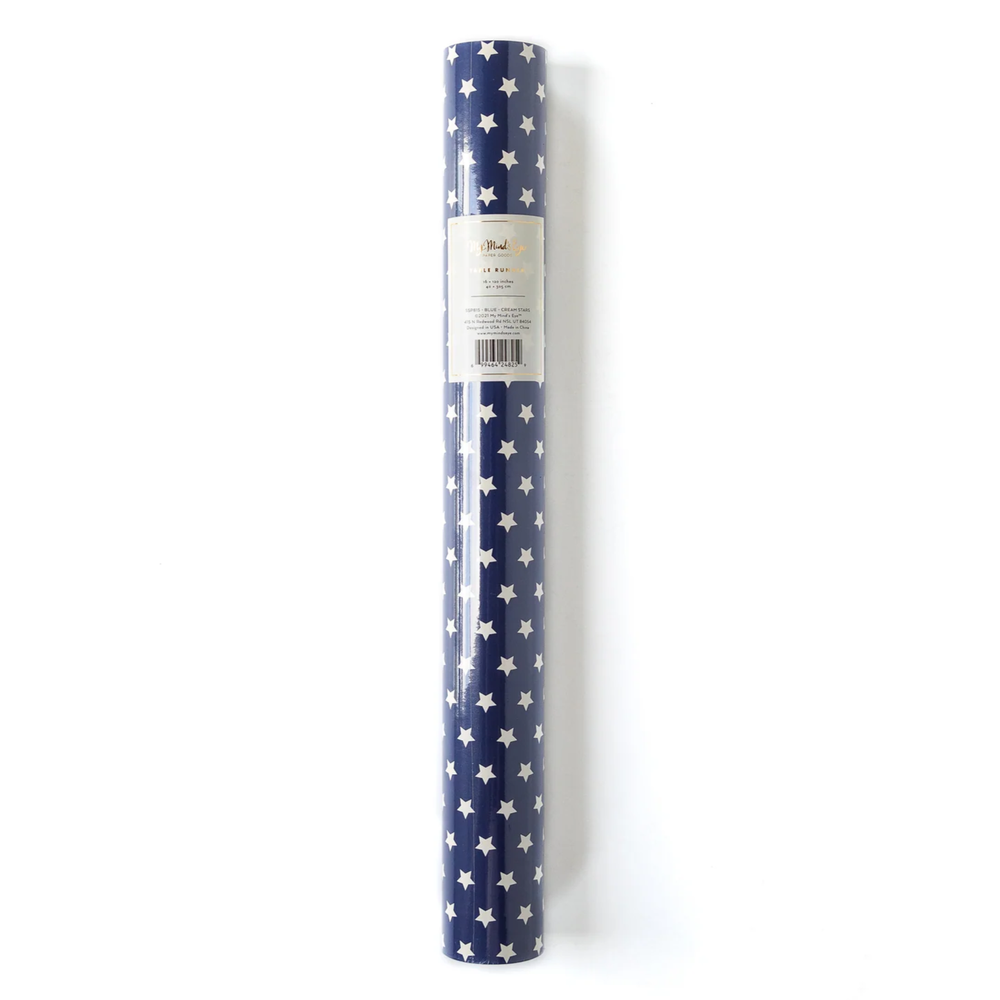 BLUE STARS PAPER TABLE RUNNER Bonjour Fête  Bonjour Fete - Party Supplies