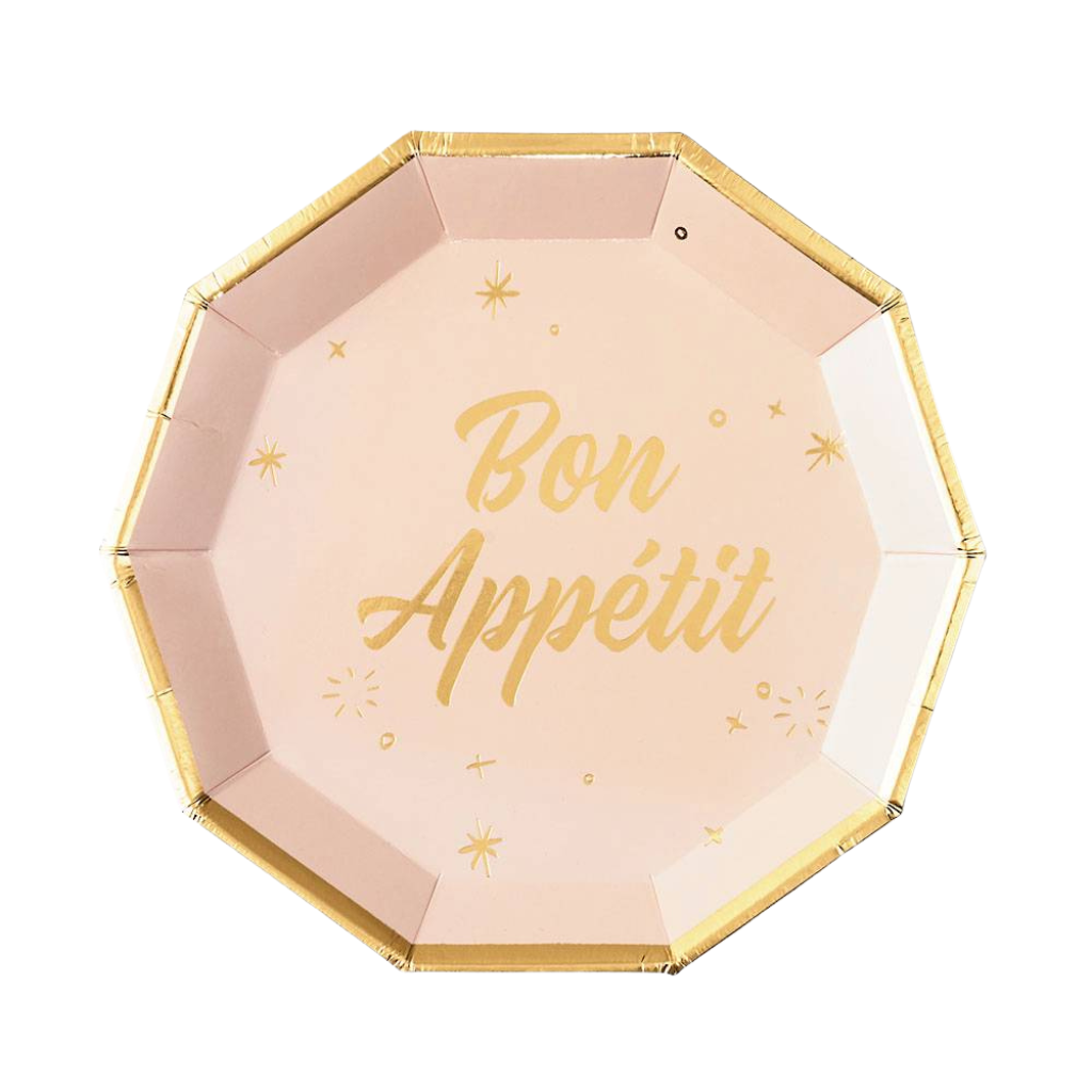 BON APPETIT PLATES Paper Source Wholesale Bonjour Fete - Party Supplies