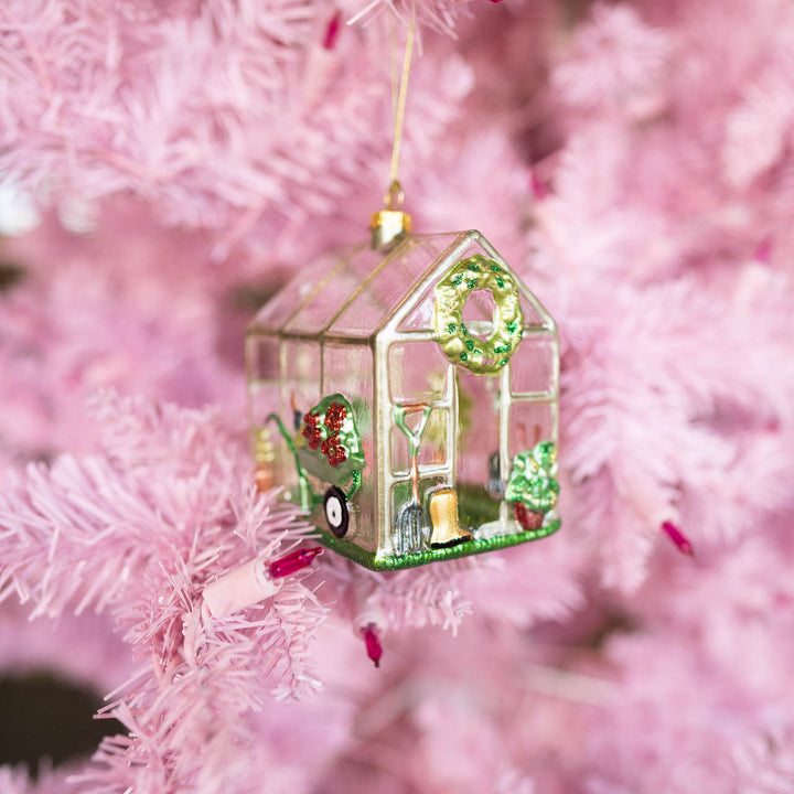 GREENHOUSE ORNAMENT Ganz Christmas Ornament Bonjour Fete - Party Supplies