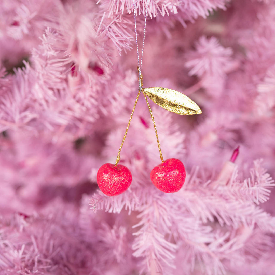 CHERRY HEARTS ORNAMENT BY CODY FOSTER Cody Foster Co. Christmas Ornament Bonjour Fete - Party Supplies