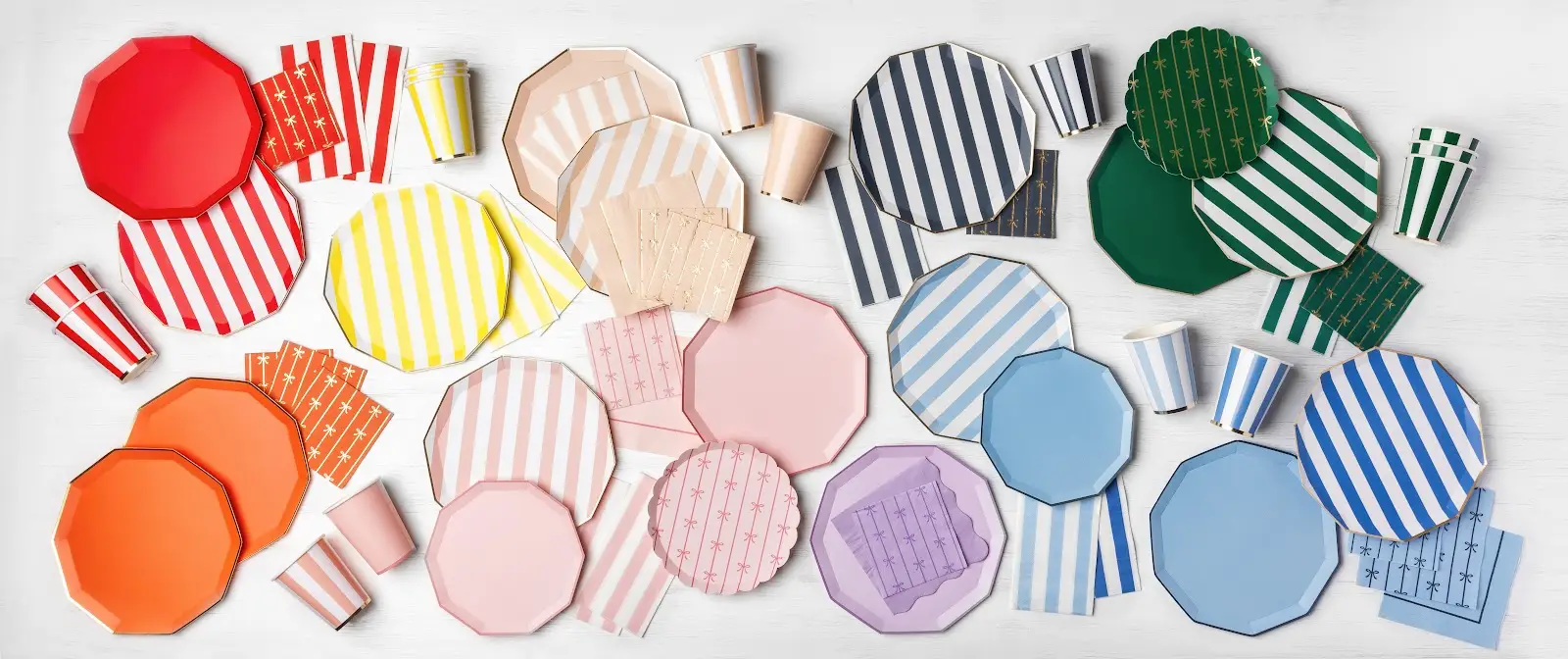 colorful party supplies rainbow party supplies stripe party supplies paper plates party napkins
