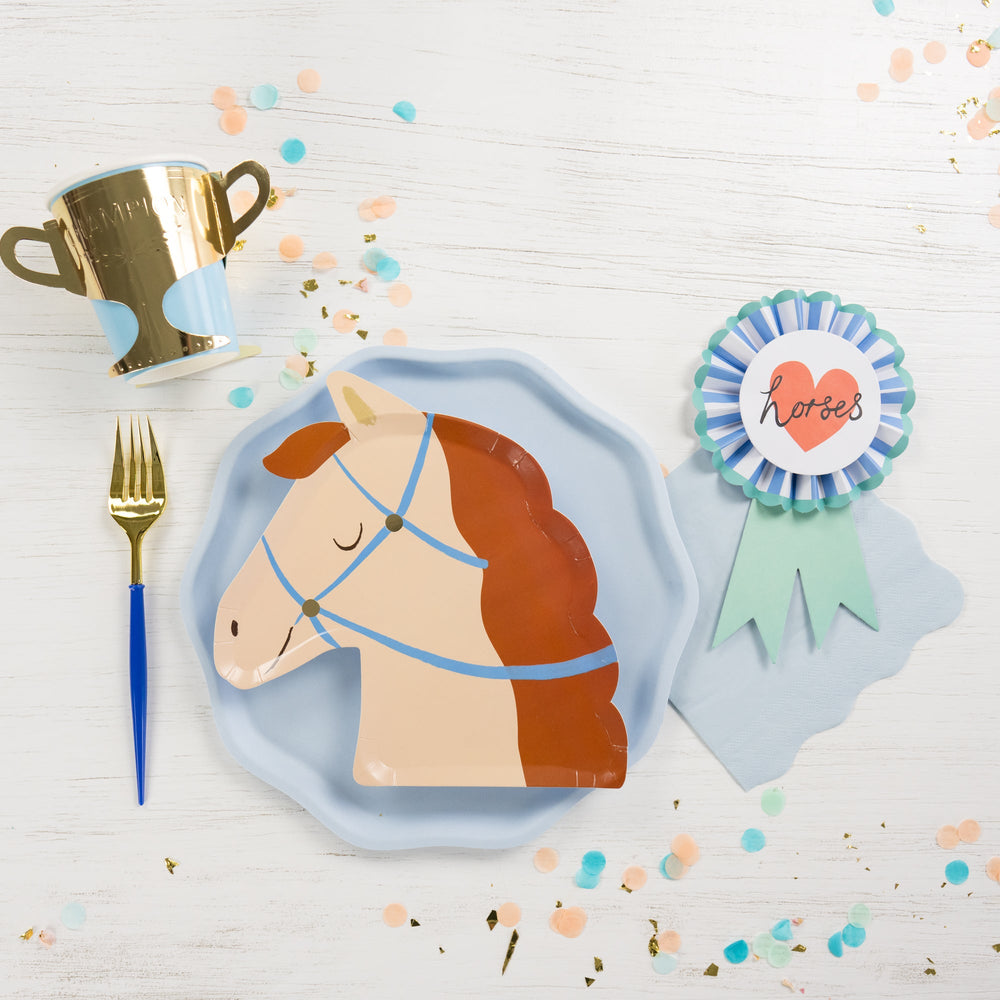 HORSE SHAPED PLATES Meri Meri Plates Bonjour Fete - Party Supplies