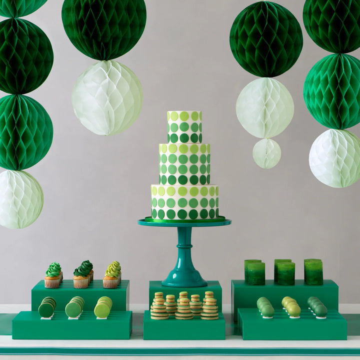 LARGE EMERALD GREEN MELAMINE CAKE STAND Bonjour Fete Cake Stand LARGE EMERALD GREEN MELAMINE CAKE STAND Bonjour Fete - Party Supplies