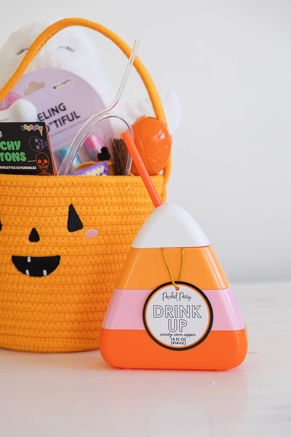 CANDY CORN SIPPER Packed Party 0 Faire Bonjour Fete - Party Supplies