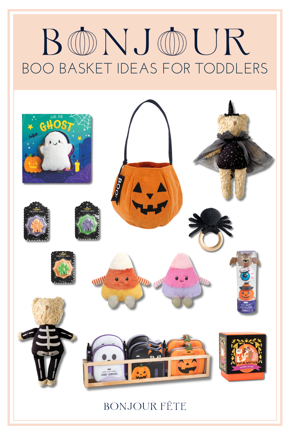 Baby and Toddler Halloween Boo Basket Ideas with Plush Toys, Halloween Books, and Spooky Activities