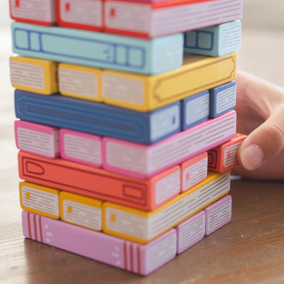 TUMBLING BOOK STACKING GAME Pippi Post Toys TUMBLING BOOK STACKING GAME Bonjour Fete - Party Supplies