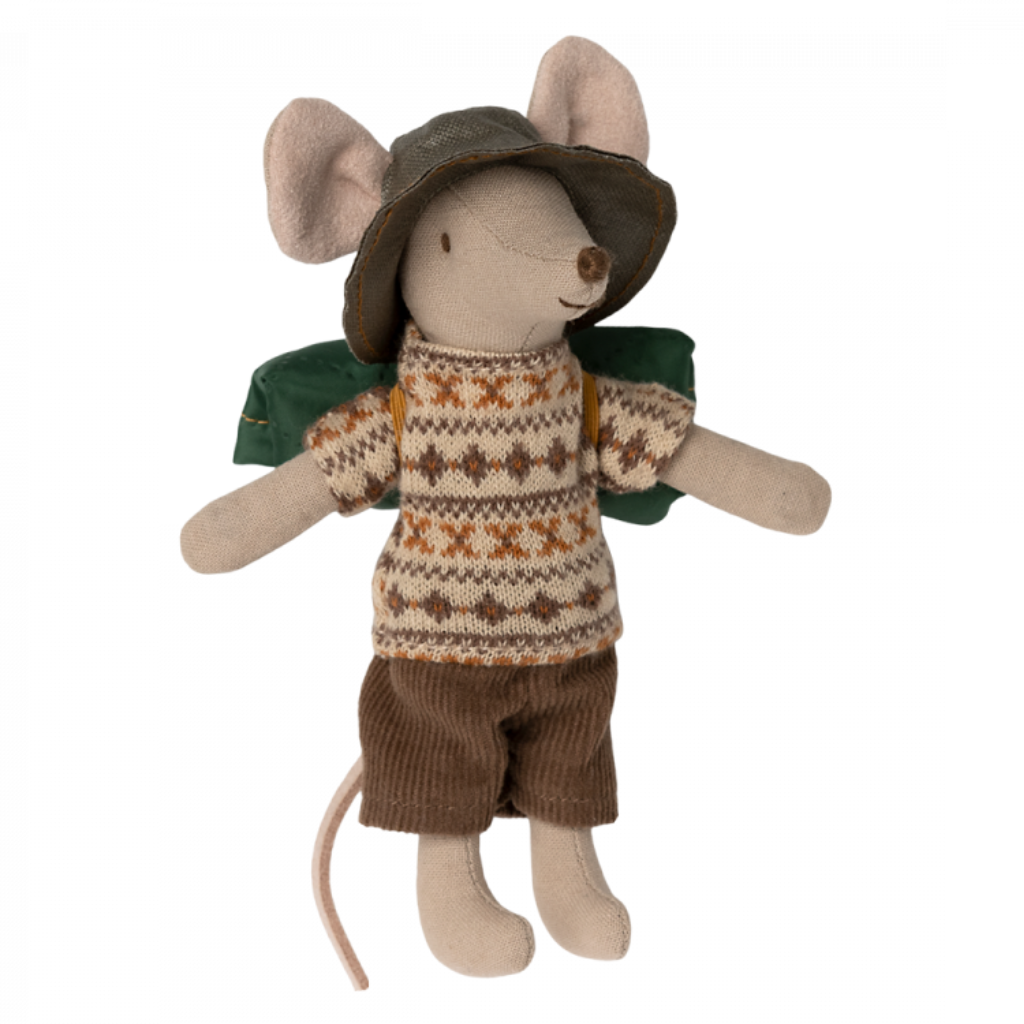 BROWN HIKER MOUSE Maileg USA Mice Bonjour Fete - Party Supplies