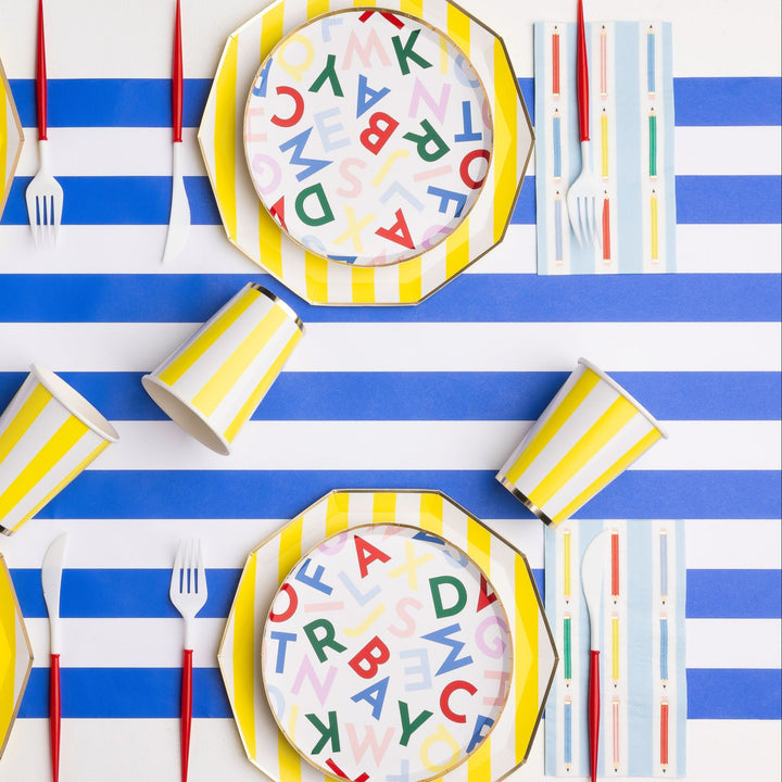PENCIL STRIPE GUEST TOWELS Bonjour Fete Napkins PENCIL STRIPE GUEST TOWELS Bonjour Fete - Party Supplies