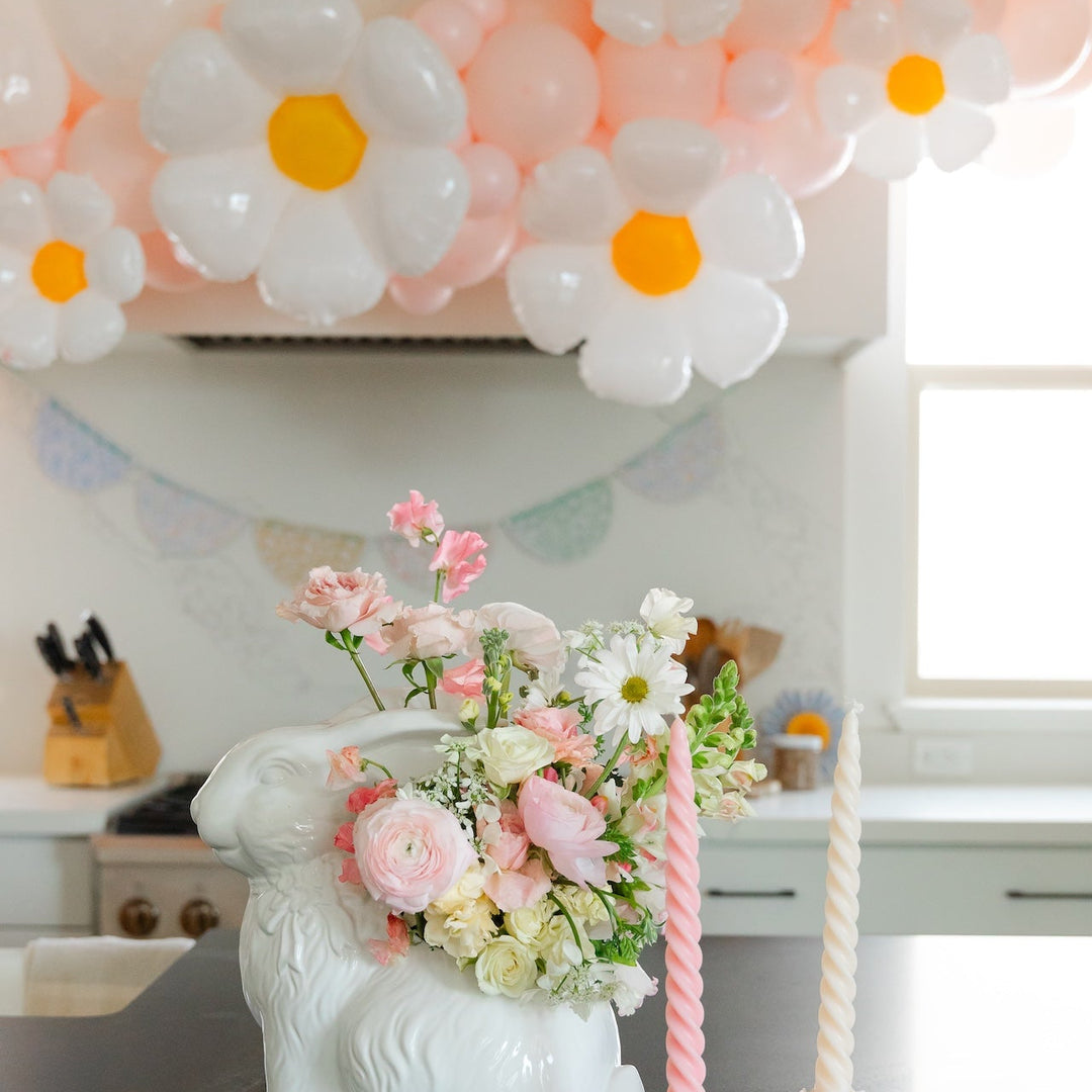 WHITE DAISY BALLOON LA Balloons Balloons WHITE DAISY BALLOON Bonjour Fete - Party Supplies