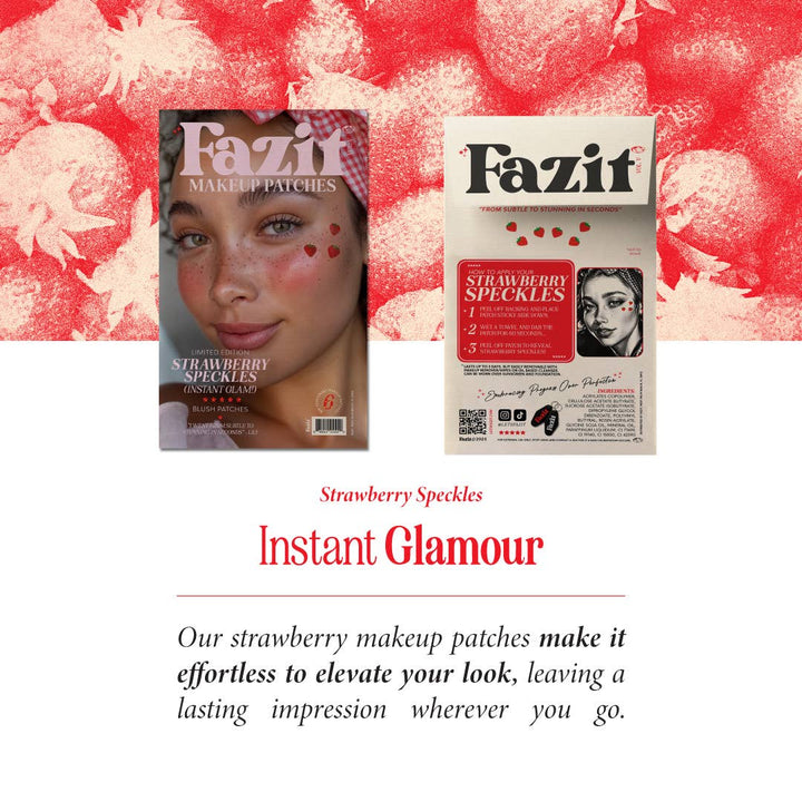 Strawberry Speckles Makeup Patches Fazit Strawberry Speckles Makeup Patches Bonjour Fete - Party Supplies