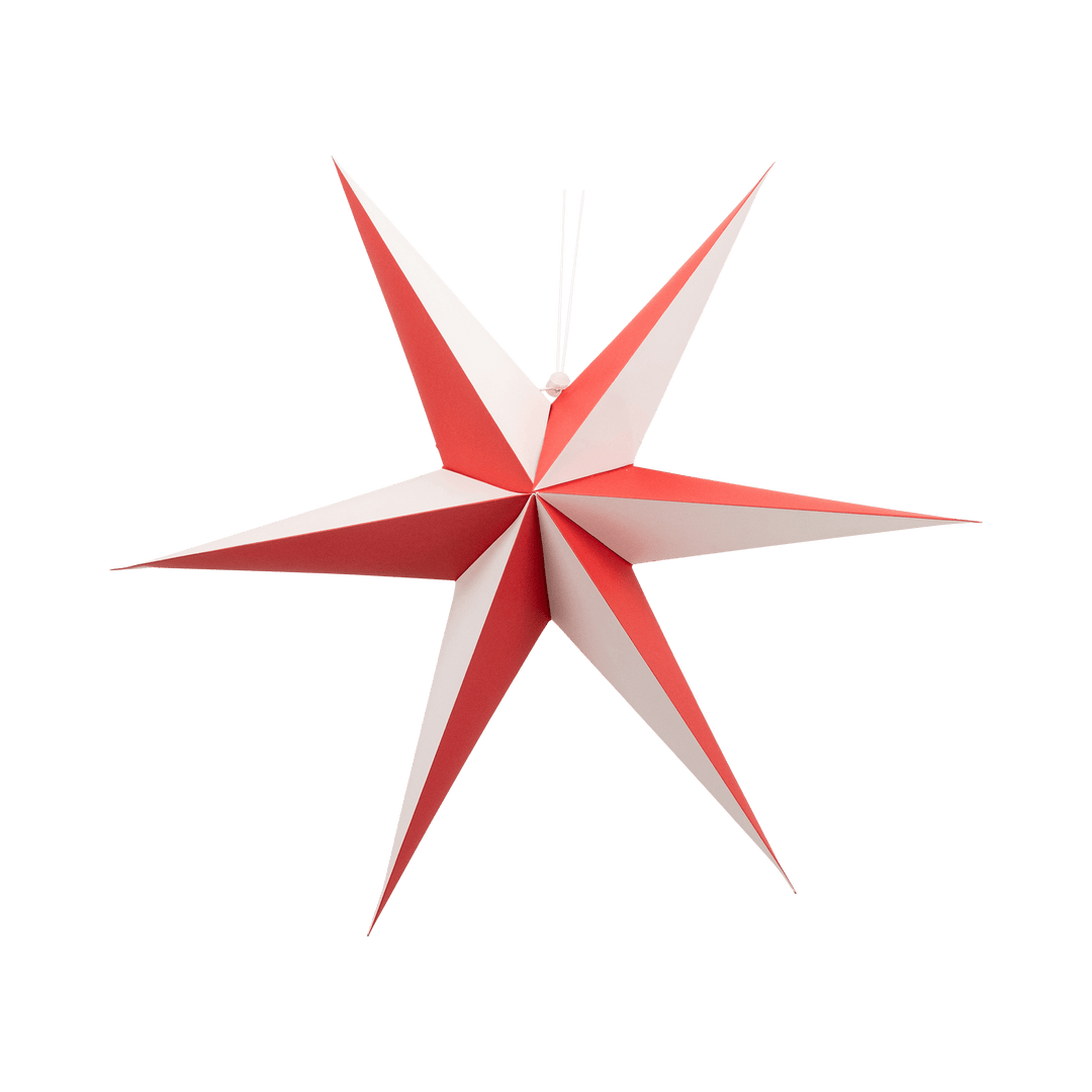 Red Cream 3D Hanging Stars