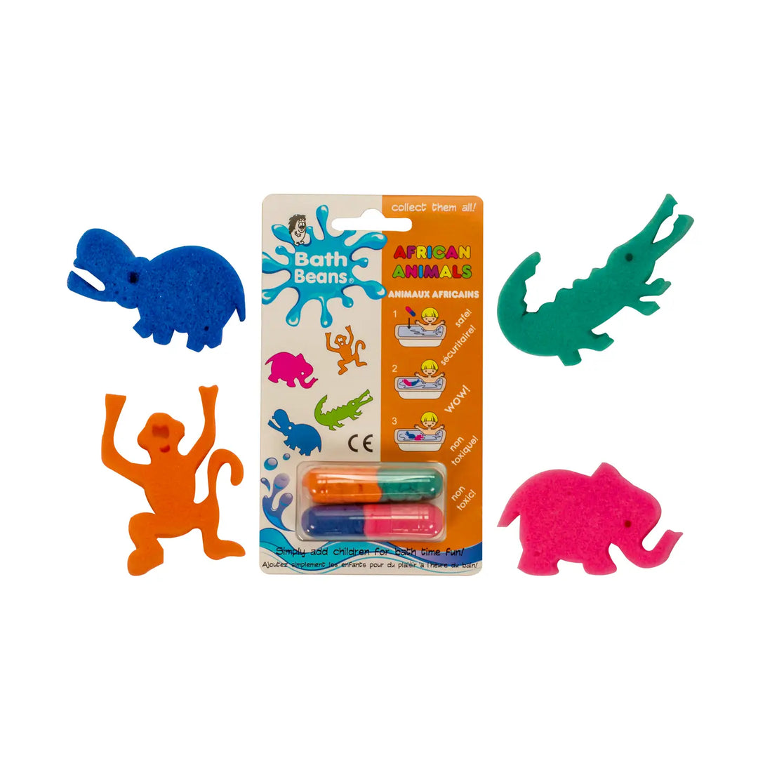 AFRICAN ANIMALS BATH BEANS The Bean People Kid's Bath AFRICAN ANIMALS BATH BEANS Bonjour Fete - Party Supplies