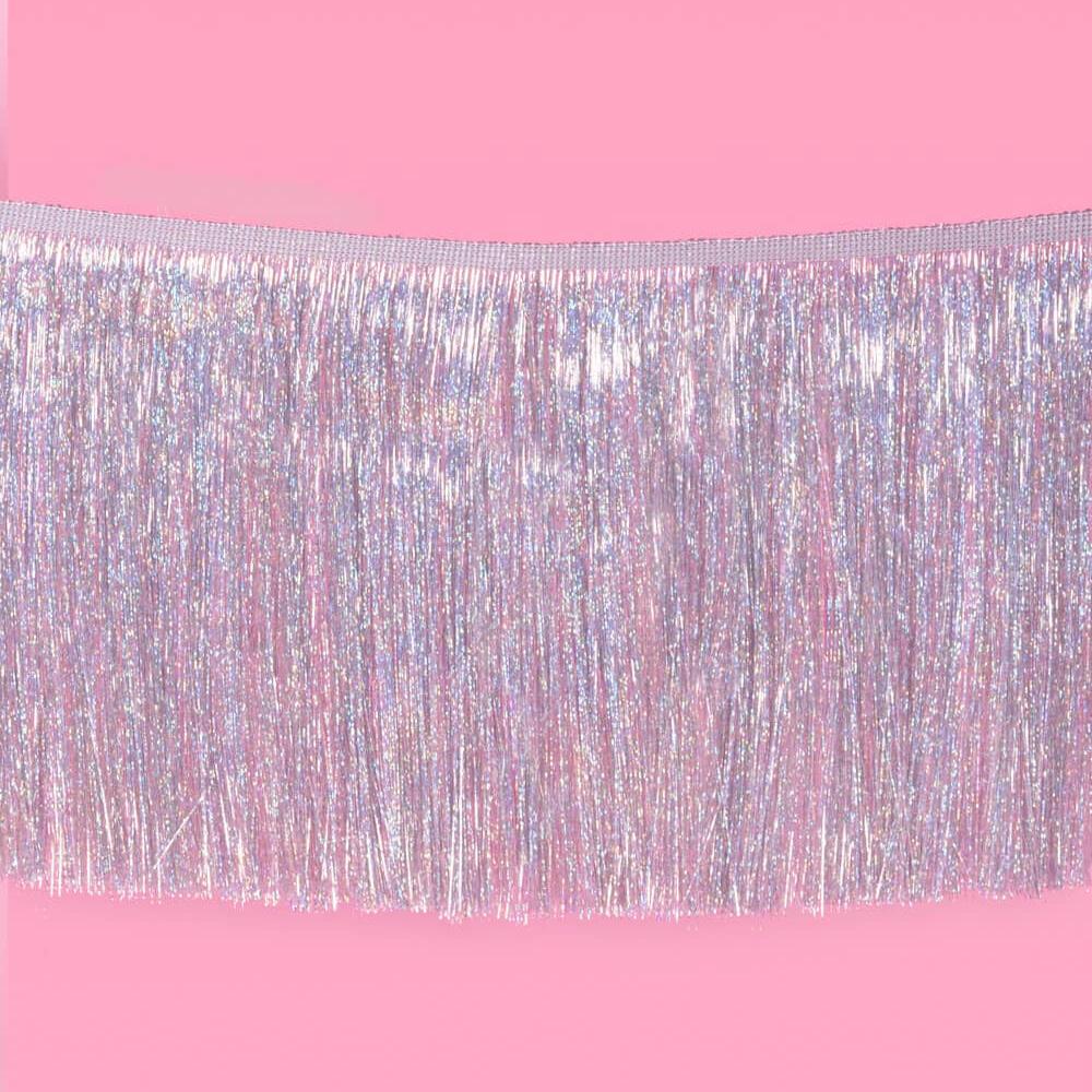 Party Iridescent Fringe Foil Banner, Birthday Decorations xo, Fetti Bonjour Fete - Party Supplies