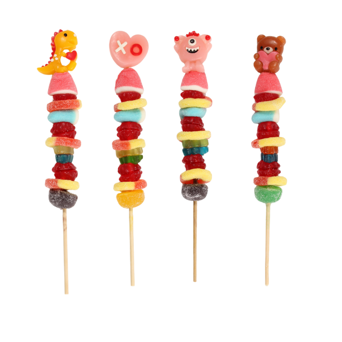 Valentine's Day Gummy Kabob Coblentz Chocolate Company Valentine's Day Gummy Kabob Bonjour Fete - Party Supplies