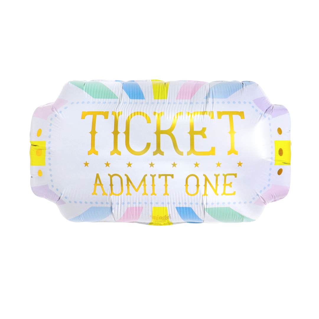 CIRQUE ADMIT ONE TICKET BALLOON Mingle Balloon Co. CIRQUE ADMIT ONE TICKET BALLOON Bonjour Fete - Party Supplies