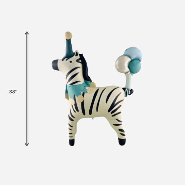 CIRCUS ZIBRA STANDING FOIL BALLOON Partybarco Balloon CIRCUS ZIBRA STANDING FOIL BALLOON Bonjour Fete - Party Supplies