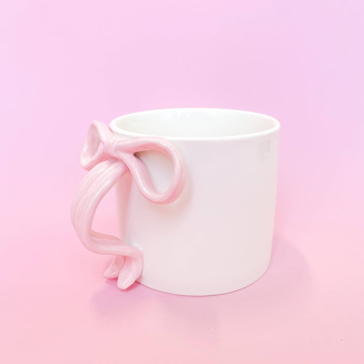Pink Bow Ceramic Mug Bonjour Fete Party Supplies Drinkware & Bar