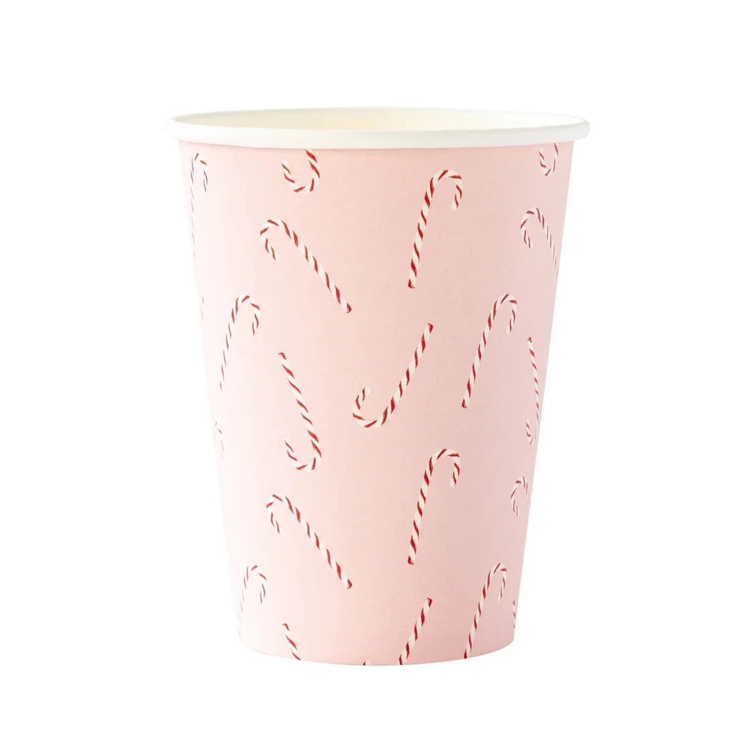 Candy Cane Pink Cups Bonjour Fete Party Supplies Christmas Holiday Party Supplies
