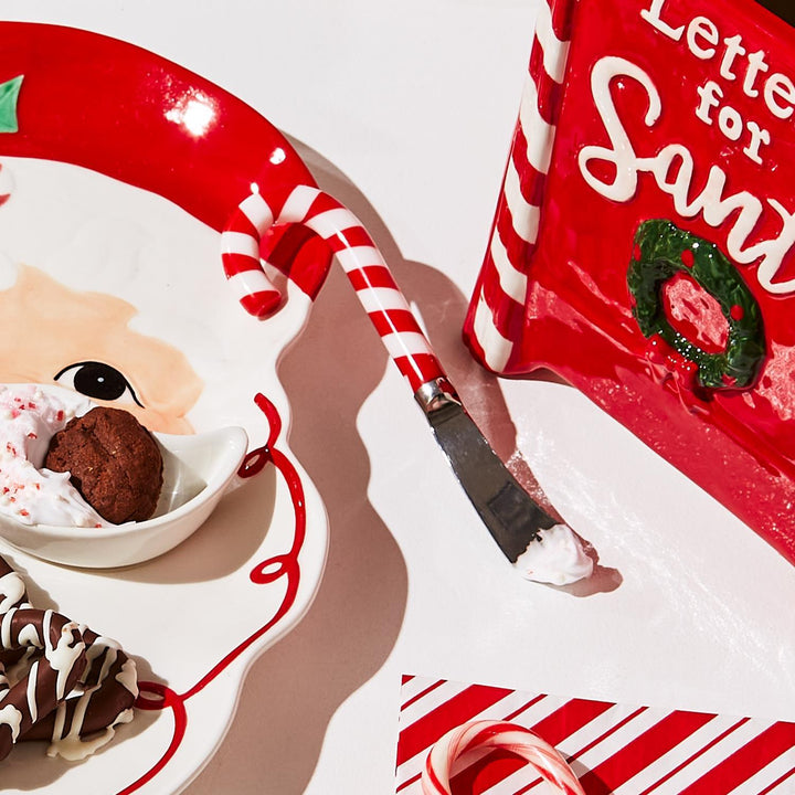 CANDY CANE SPREADER SET Two's Company Christmas Holiday Kitchen & Entertaining Bonjour Fete - Party Supplies