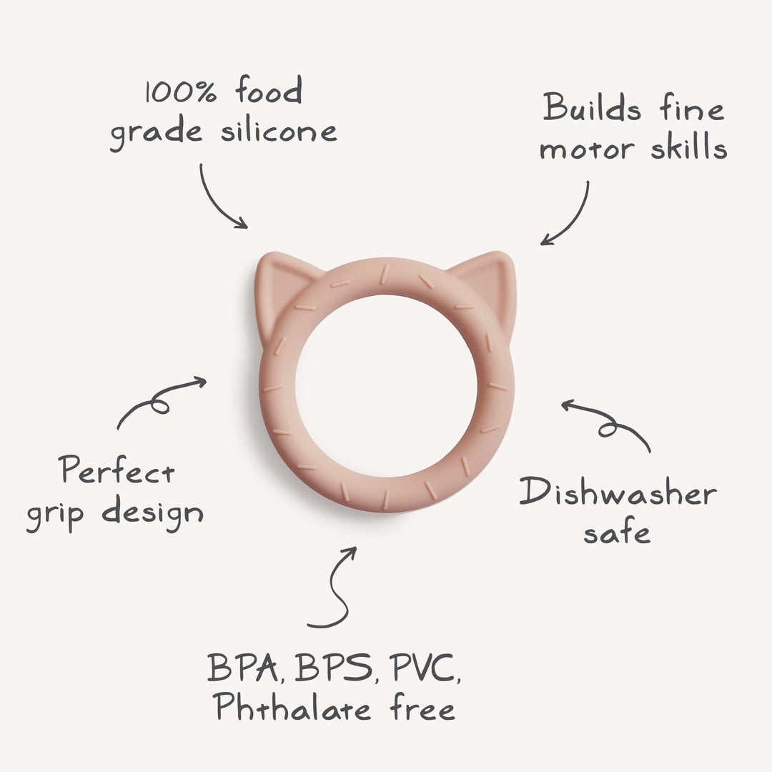 Cat Teether Mushie teether Cat Teether Bonjour Fete - Party Supplies