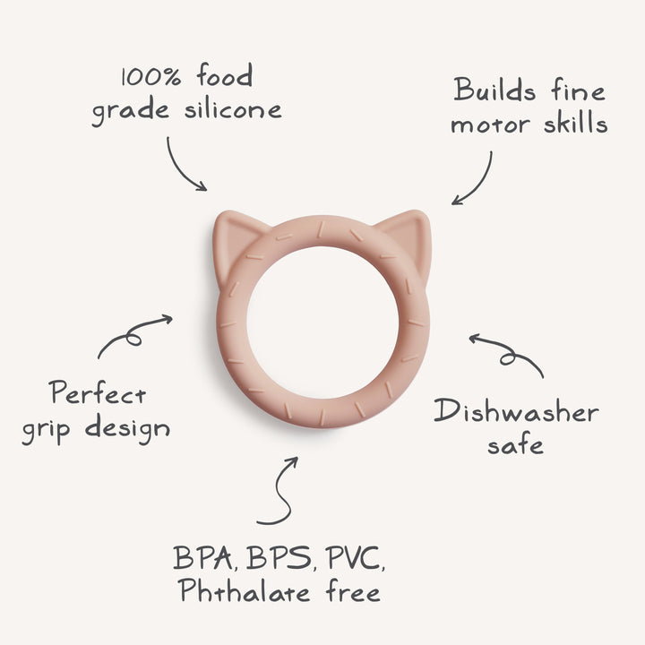 Cat Teether Mushie teether Cat Teether Bonjour Fete - Party Supplies