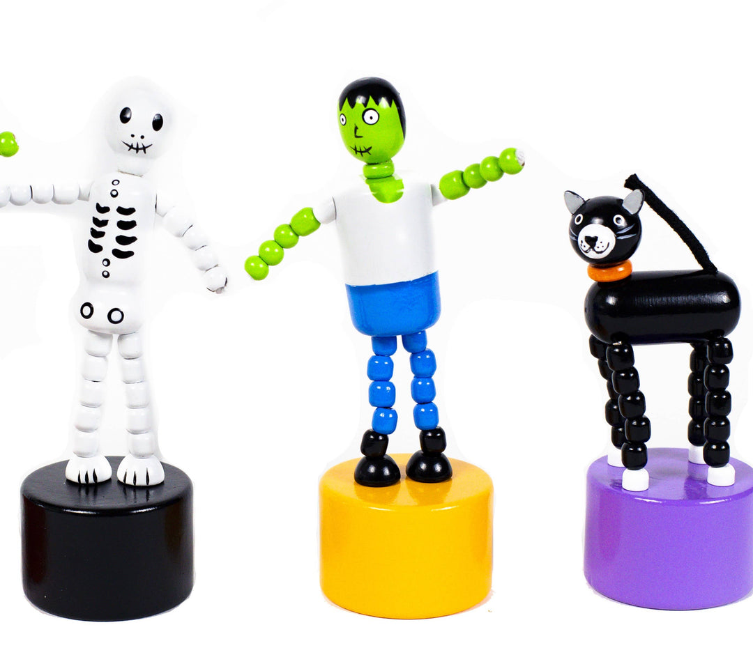 SPOOKY FRIENDS COLLAPSABLE WOODEN TOY Jack Rabbit Creations Halloween Party Favors & Boo Baskets Bonjour Fete - Party Supplies