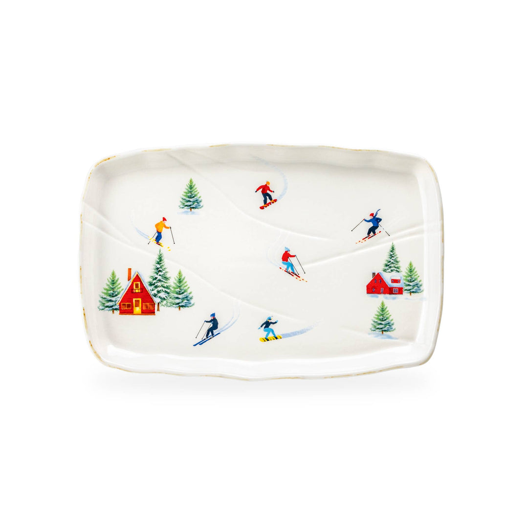Winter Ski Slope 10.4" Serving Tray Grace Teaware Winter Ski Slope 10.4" Serving Tray Bonjour Fete - Party Supplies