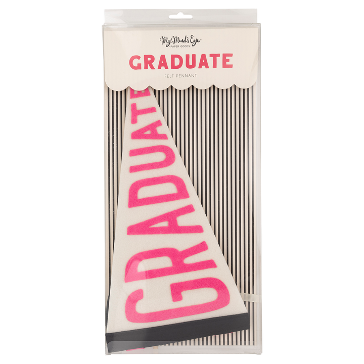 Pink Graduate Felt Pennant Banner Bonjour Fete Party Supplies Graduation