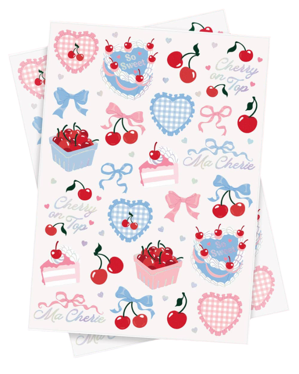 Cherry Tats - 50 temporary tattoos Petit Fetti Cherry Tats - 50 temporary tattoos Bonjour Fete - Party Supplies