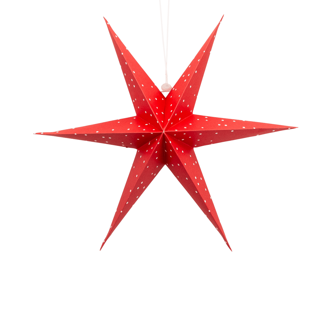Red Cream 3D Hanging Stars