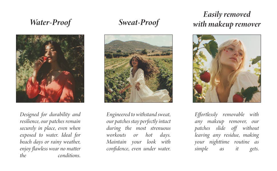 Strawberry Speckles Makeup Patches Fazit Strawberry Speckles Makeup Patches Bonjour Fete - Party Supplies