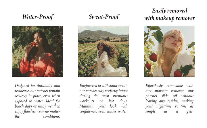 Strawberry Speckles Makeup Patches Fazit Strawberry Speckles Makeup Patches Bonjour Fete - Party Supplies