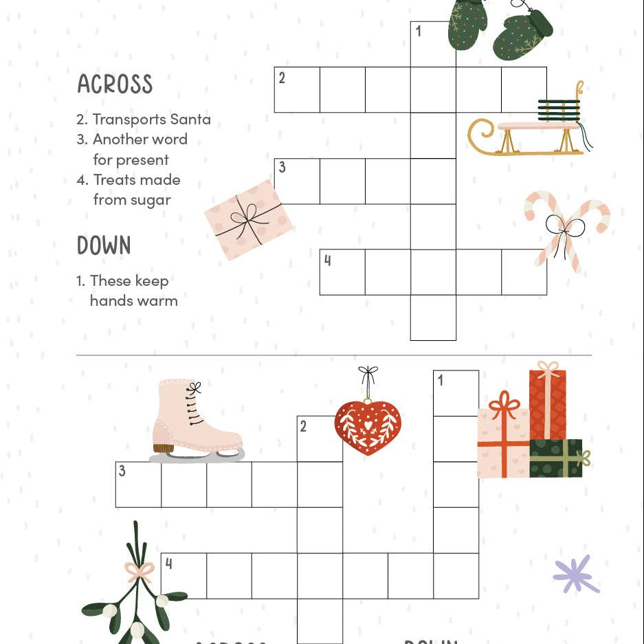 KindKids Crosswords Let It Snow Better Day Books KindKids Crosswords Let It Snow Bonjour Fete - Party Supplies