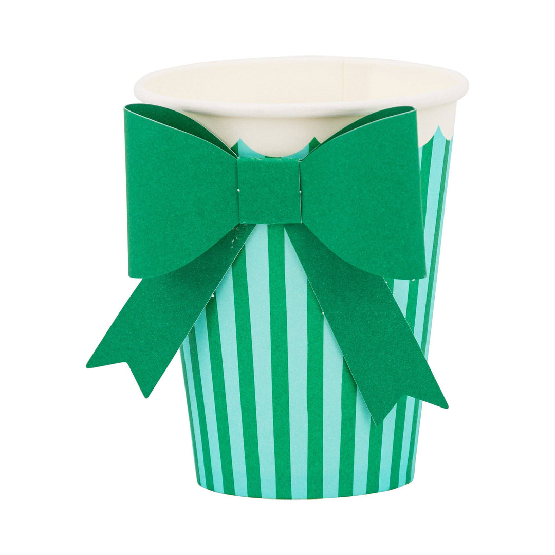 SPD1210 - Green and Mint Bow Cup My Mind’s Eye SPD1210 - Green and Mint Bow Cup Bonjour Fete - Party Supplies