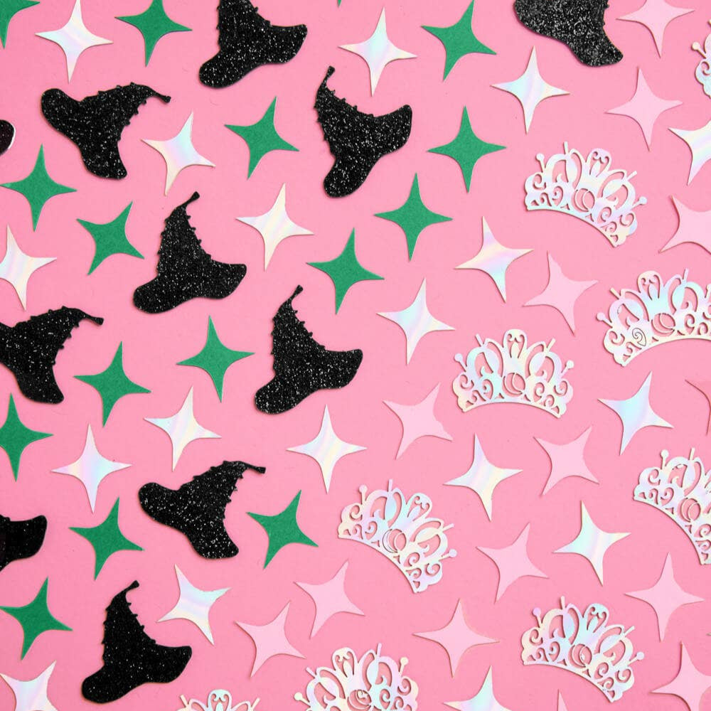 Pink Goes Good w. Green Confetti - 200 pc confetti xo, Fetti Pink Goes Good w. Green Confetti - 200 pc confetti Bonjour Fete - Party Supplies