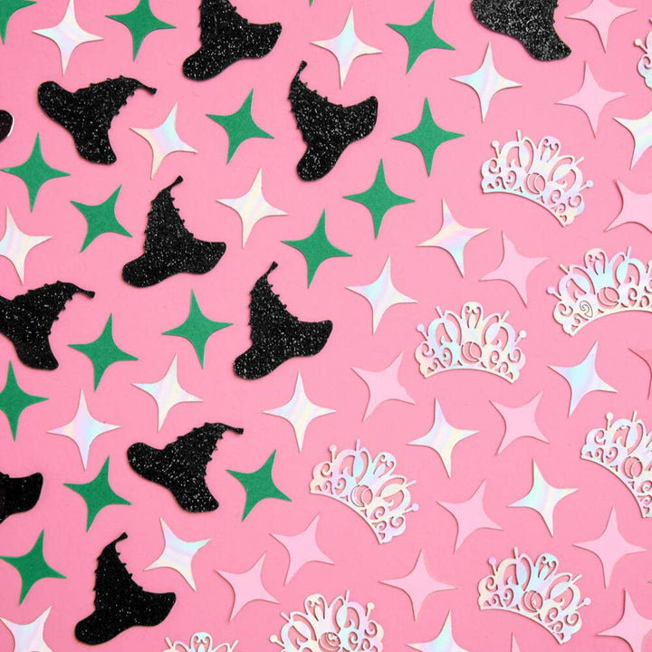 Pink Goes Good w. Green Confetti - 200 pc confetti xo, Fetti Pink Goes Good w. Green Confetti - 200 pc confetti Bonjour Fete - Party Supplies