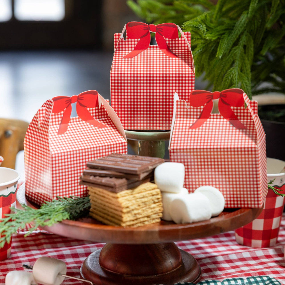 Red Gingham Gable Box