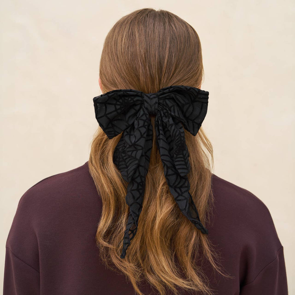 Oversized Bow Hair Clip - Spiderweb KITSCH Oversized Bow Hair Clip - Spiderweb Bonjour Fete - Party Supplies